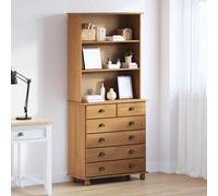 vidaXL Hutch ASKIM Honey Wax 91 x 40 x 200.5 cm Solid Pine Wood