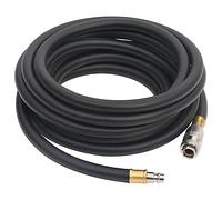 vidaXL Hybrid Air Hose, 10m Long, 20 Bar Maximum Working Pressure, Composed of Rubber and PVC, Flexible in Cold Weather, Includes 3/8" BSPT Quick Coupler, Suitable for Various Pneumatic Tools, Black