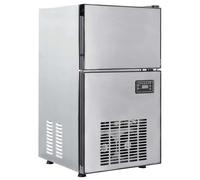 vidaXL Ice Cube Maker with Door Silver 43 x 40 x 71 cm Stainless Steel, Kitchen,