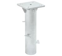 vidaXL Silver Steel In-Ground Parasol Base - Durable Umbrella Holder for Patio, Garden, Outdoor Spaces, Weather-Resistant with Secure Mounting