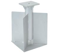 vidaXL In-Ground Parasol Base - Silver Steel Umbrella Patio Holder, Dacromet Coated, Compatible with Cantilever Parasols, Secure Embedding