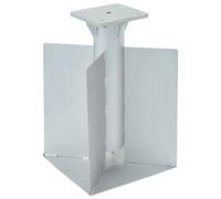 vidaXL In-Ground Parasol Base, Patio Umbrella Holder Stand for Garden Deck Balcony, Outdoor Umbrella Base for Parasols, Silver Steel