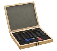 vidaXL Indexable Turning Tool Set 12 Pieces 12x12 mm 80 mm Steel Thread Insert