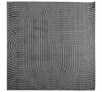 Rug Anthracite 120x120 cm Square Polyester Non-Slip Indoor Outdoor Durable Soft