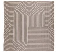 vidaXL Area Rugs Square PALMERAS Beige 200 x 200 cm Polyester, Modern Area Carpet, Non-Slip Design for Living Room, Outdoor Rug, Soft Touch Mat, Durable and Easy Maintenance Floor Cover