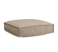 vidaXL Indoor Taupe Polyester Water-Resistant Cushion - Square Chair Pad 60x60x12 cm for Living Room Sofa or Chair