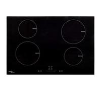 vidaXL Induction Hob with 4 Burners Touch Control Glass Electric Dining Cooker Built-in Domino Hob Kitchen Appliance Home 77 cm 7000 W