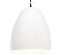 vidaXL Industrial Hanging Lamp 25 W White Round 42 cm E27, White