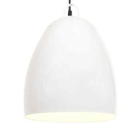 vidaXL Industrial Hanging Lamp 25 W White Round 42 cm E27 UK HOT