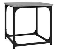 vidaXL Industrial Side Table ? Engineered Wood Top, Steel Frame, Adjustable Legs ? Unique Cube Design ? Practical Storage Solution for Living Room,
