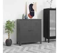 Vidaxl Industrial Storage Chest Anthracite Steel