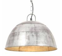 vidaXL Industrial Vintage Hanging Lamp 25 W Silver Round 41 cm E27