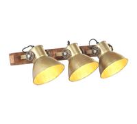 vidaXL Industrial Wall Lamp Brass E27 Hallway Bedside Reading Light Fixture