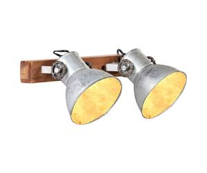 vidaXL Industrial Wall Lamp Silver E27 Bedside Reading Light Fixture Hallway