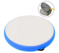 vidaXL Inflatable Gymnastic Mat with Pump 100x100x10 cm PVC Blue Yoga Mat