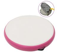 vidaXL Inflatable Gymnastic Mat with Pump 100x100x15 cm PVC Pink Airtrack