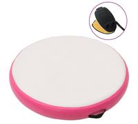vidaXL Inflatable Gymnastic Mat with Pump 100x100x20 cm PVC Pink