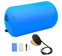 Vidaxl Inflatable Gymnastic Roll With Pump 100X60 Cm Pvc Blue, Blue