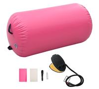 vidaXL Inflatable Gymnastic Roll with Pump Gym Training Cylinder Roller Home Exe