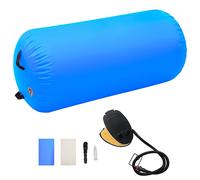vidaXL Inflatable Gymnastic Roll with Pump Training Cylinder Gym Roller Home Exe