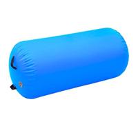 vidaXL Inflatable Gymnastic Roll with Pump Training Cylinder Gym Roller Home Exercise Equipment Fitness Yoga Training Sporting PVC Blue