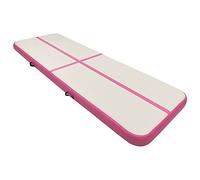 vidaXL Inflatable Gymnastics Mat with Pump 400x100x20 cm PVC Pink UK NEW