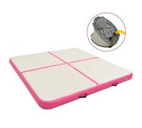 vidaXL Inflatable Gymnastics Mat with Pump 200x200x20 cm PVC Pink