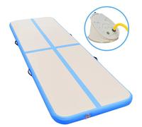 vidaXL Inflatable Gymnastics Mat with Pump 800cm PVC Blue Exercise Gym Carpet