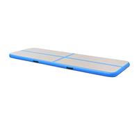 vidaXL Inflatable Gymnastics Mat with Pump Training Workout Exercise Tumbling Yoga Pilate Protection Carpet Rug 500x100x10cm PVC Blue