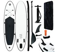 vidaXL Inflatable Stand Up Paddleboard Set Black and White