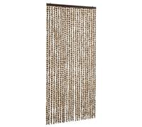 vidaXL Insect Curtain Beige and Brown 100x220 cm Chenille Doorway Screen Blind