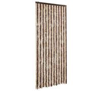 vidaXL Insect Curtain Beige and Light Brown 100x220cm Chenille Bug Door Mesh