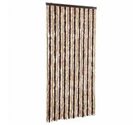 vidaXL Insect Curtain Doorway Fly Mosquito Bug Blind Screen Guard Curtain Adjustable Home Caravan Beige and Light Brown 90x200 cm Chenille