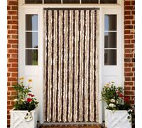 vidaXL Insect Curtain Beige and Light Brown 90x200 cm Chenille NEW