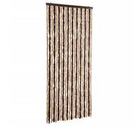vidaXL Insect Curtain Beige and Light Brown 90x220cm Chenille Bug Door Mesh