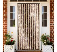 vidaXL Insect Curtain Beige and Light Brown 90x220cm Chenille Bug Door Mesh