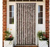 vidaXL Insect Curtain Beige and Light Brown 90x220 cm Chenille UK HOT