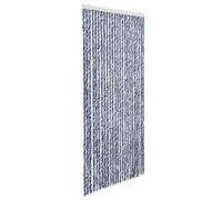 vidaXL Insect Curtain Blue, White and Silver 100x220 cm Chenille