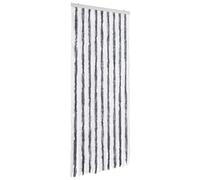vidaXL Insect Curtain Doorway Fly Mosquito Bug Blind Screen Guard Curtain Adjustable Home Caravan Grey and White 56x200 cm Chenille