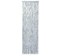 vidaXL Insect Curtain Doorway Fly Mosquito Bug Blind Screen Guard Curtain Adjustable Home Caravan White and Grey 56x200 cm Chenille