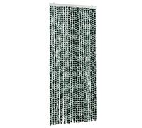 vidaXL Insect Curtain - Green and White, Durable, Polypropylene Chenille, Easy to Install, Ideal for Homes and Caravans - 90x220 cm