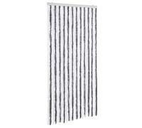 vidaXL Insect Curtain Grey and White 100x220cm Chenille Bug Door Mesh Screen