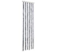 vidaXL Insect Curtain Doorway Fly Mosquito Bug Blind Screen Guard Curtain Adjustable Home Caravan Grey and White 56x200 cm Chenille