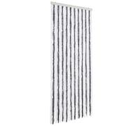 vidaXL Insect Curtain Grey and White 90x220cm Chenille Bug Door Mesh Screen