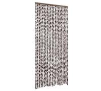 vidaXL Insect Curtain Brown and White 90x220 cm Chenille Doorway Screen Blind