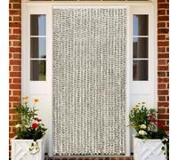 vidaXL Insect Curtain Light and Dark Grey 100x220 cm Chenille Doorway Screen