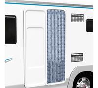 vidaXL Insect Curtain Silver 56x185cm Chenille Mosquito Fly Door Screen Mesh