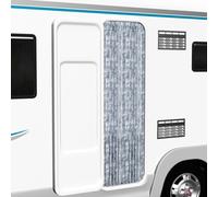 vidaXL Insect Curtain White and Grey 56x185cm Chenille Fly Door Screen Mesh