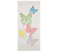 Natural Beaded Bamboo Patterned Fly Insect Screen Door Curtain