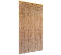 vidaXL Insect Door Curtain Bamboo - Bug Fly Screen Blind Mesh, Brown Wooden Blinds for Home Privacy & Heat Insulation, 100x200 cm
